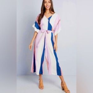 ModCloth striped jumpsuit